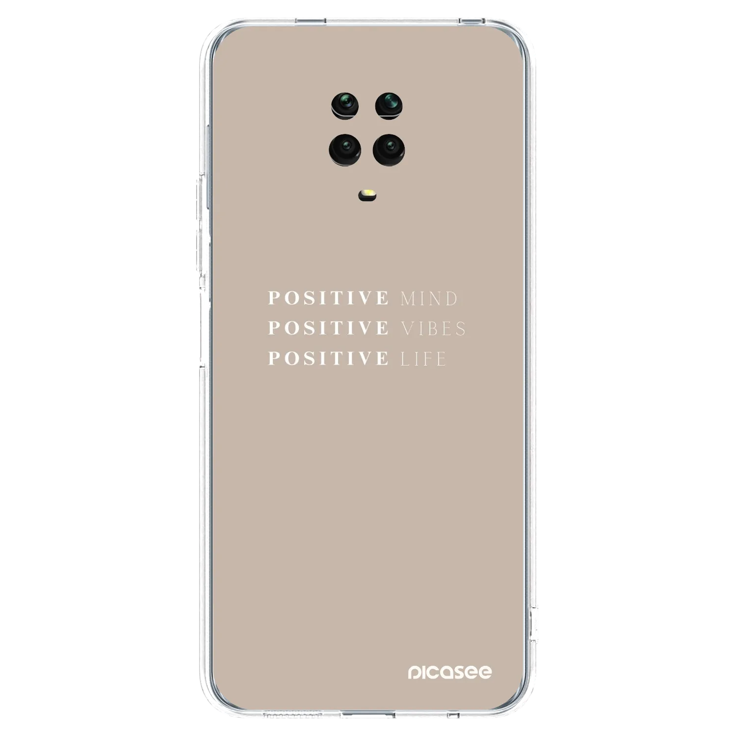 Picasee silikonový průhledný obal pro Xiaomi Redmi Note 9 Pro - Positive Vibes