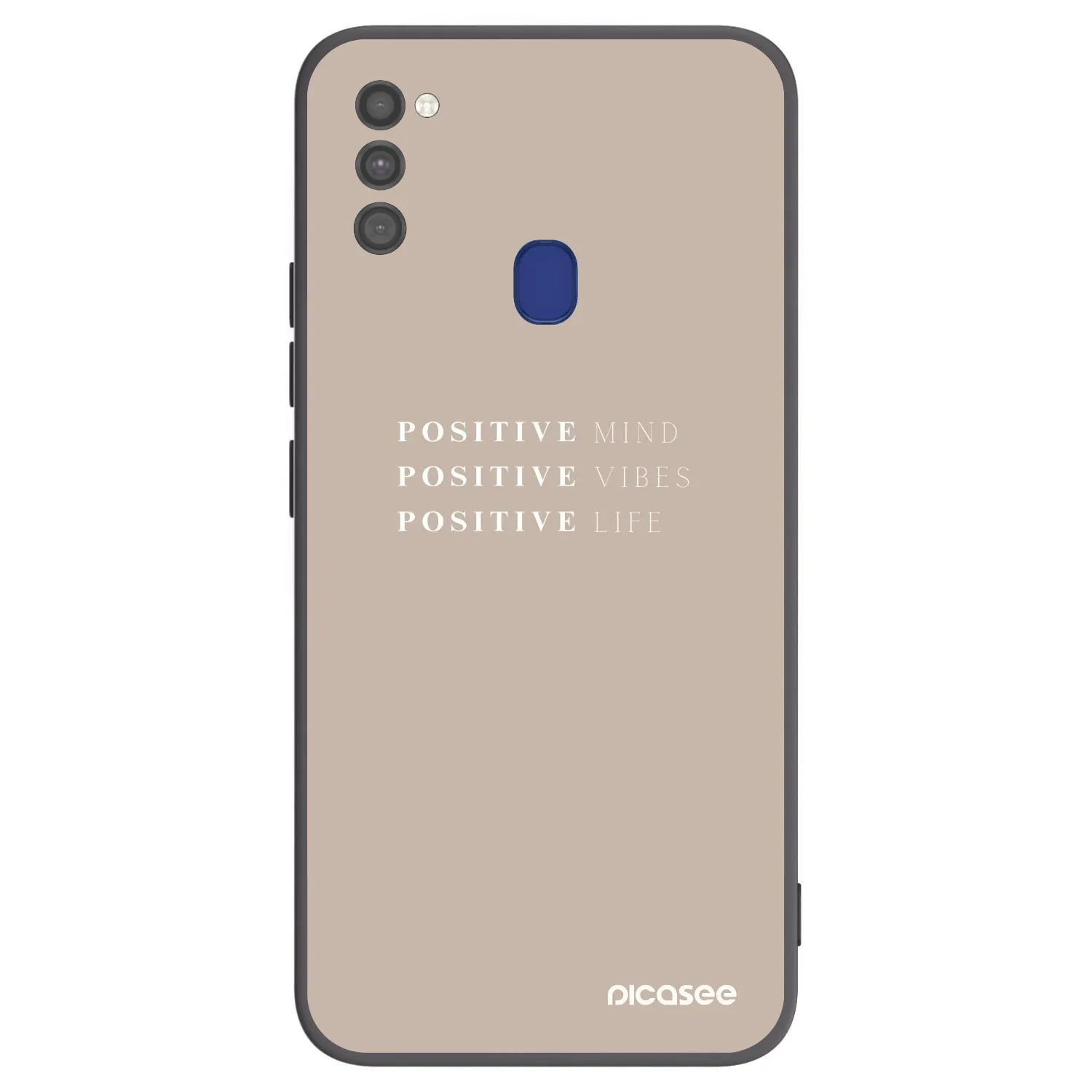 Picasee silikonový černý obal pro Samsung Galaxy M21 M215F - Positive Vibes