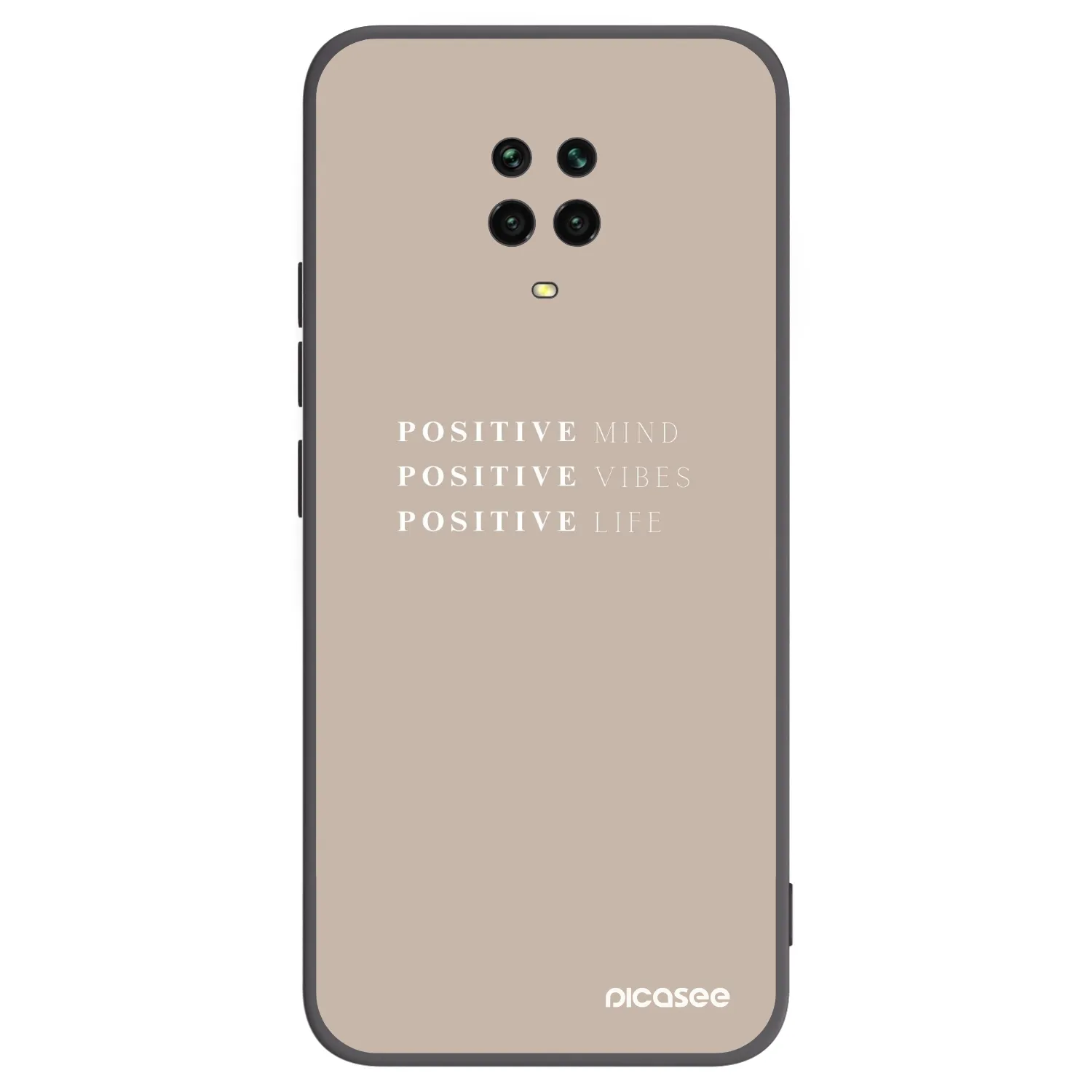Picasee silikonový černý obal pro Xiaomi Redmi Note 9S - Positive Vibes
