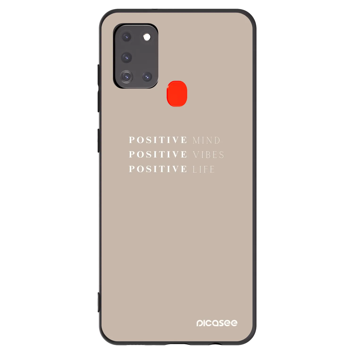 Picasee silikonový černý obal pro Samsung Galaxy A21s - Positive Vibes