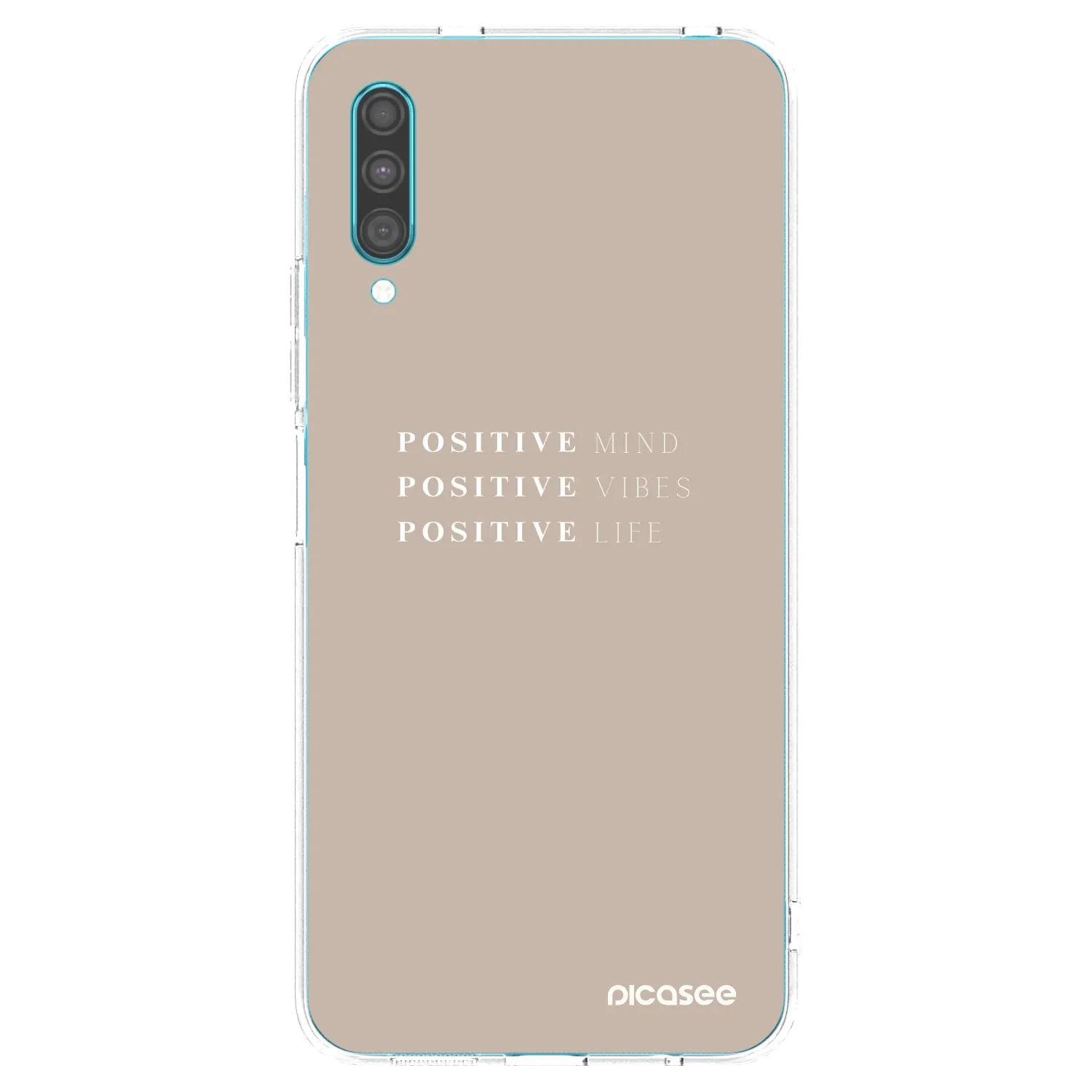 Picasee silikonový průhledný obal pro Samsung Galaxy A30s A307F - Positive Vibes