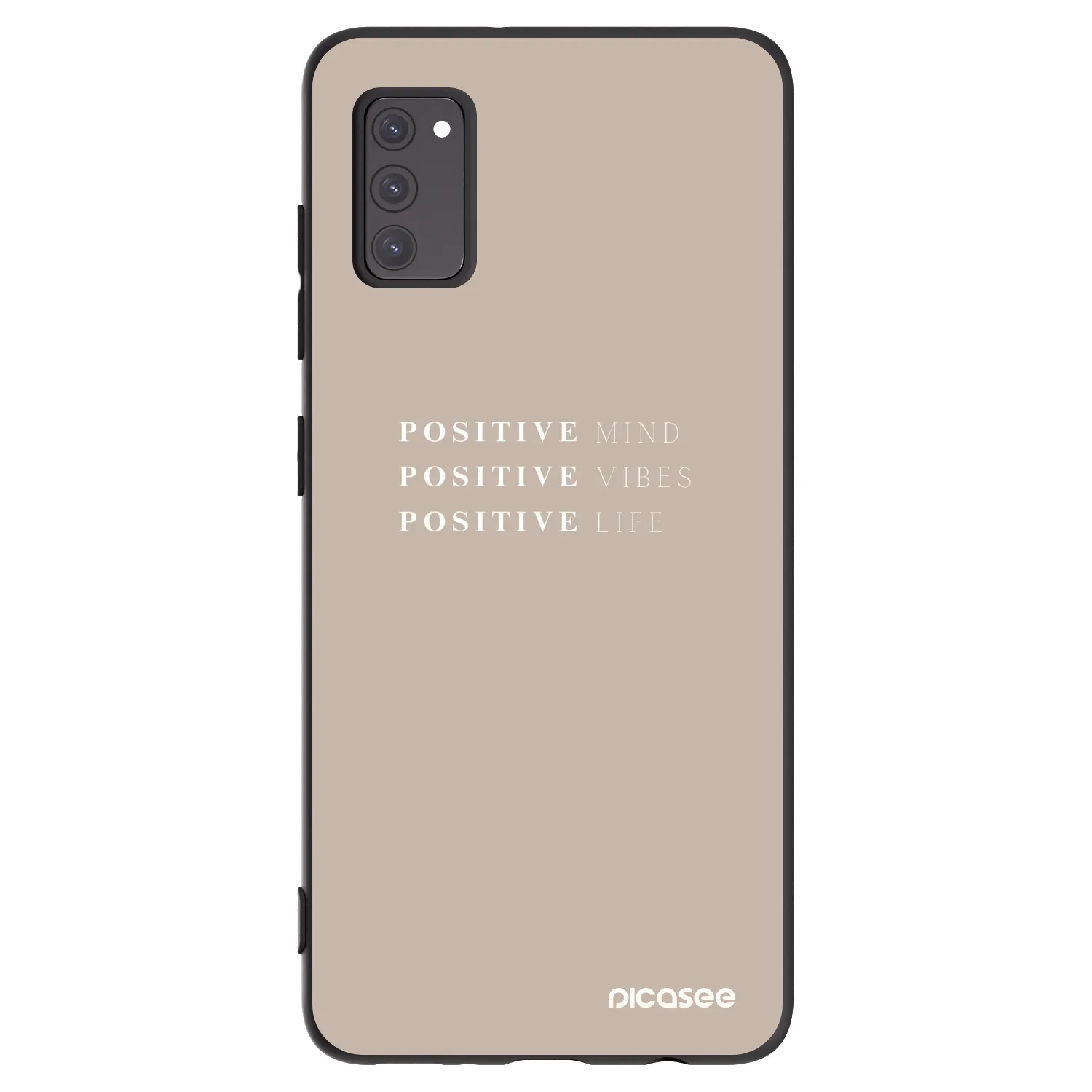 Picasee silikonový černý obal pro Samsung Galaxy A41 A415F - Positive Vibes