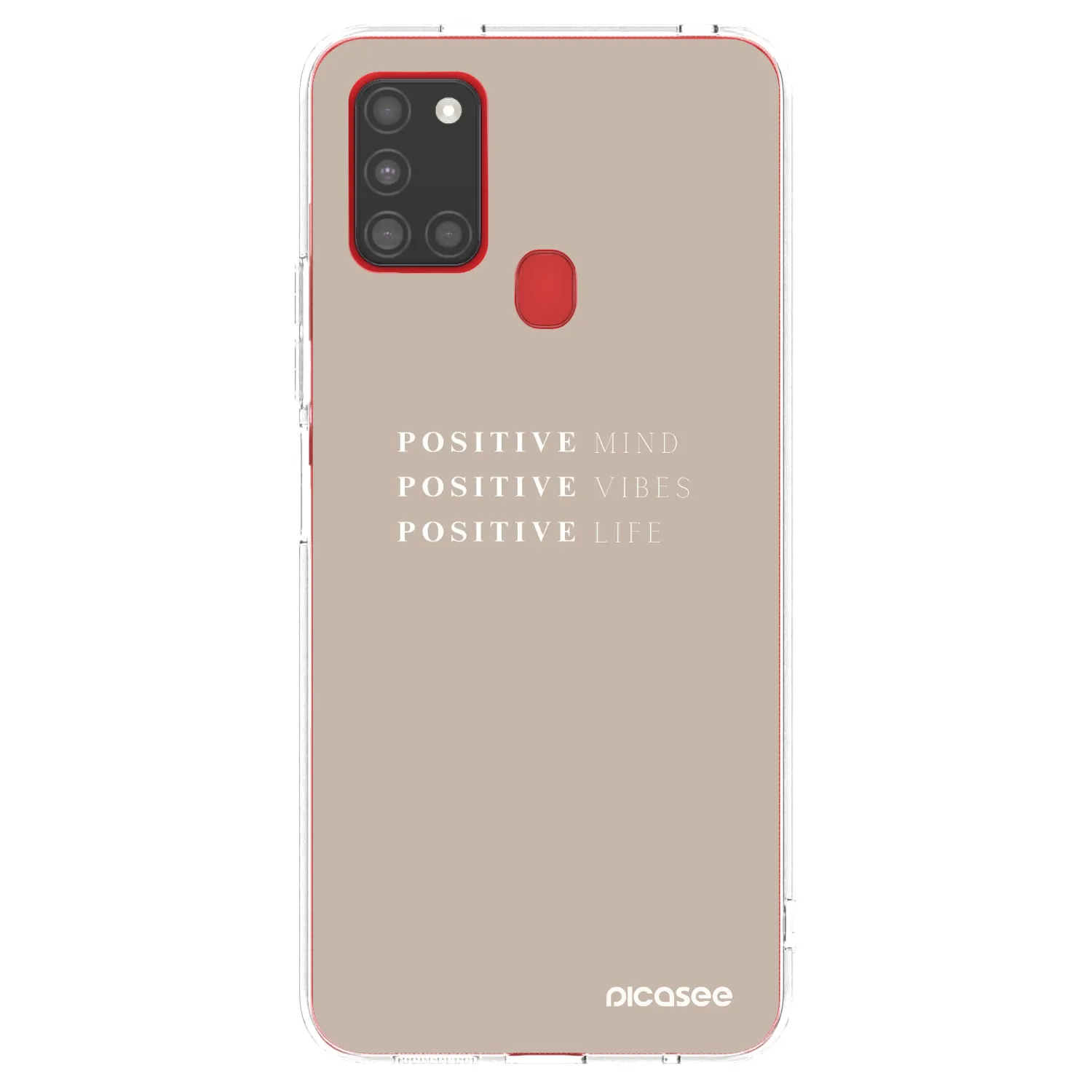 Picasee silikonový průhledný obal pro Samsung Galaxy A21s - Positive Vibes