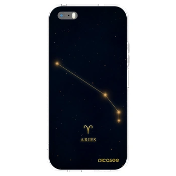 Picasee silikonový průhledný obal pro Apple iPhone 5/5S/SE - ARIES