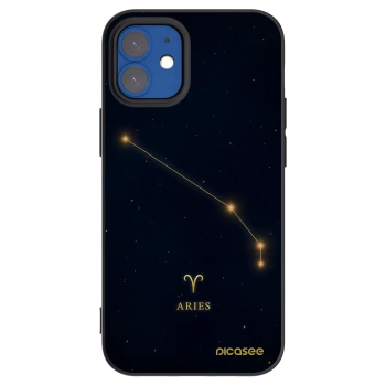 Picasee silikonový černý obal pro Apple iPhone 12 mini - ARIES