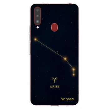 Picasee silikonový průhledný obal pro Samsung Galaxy A20s - ARIES