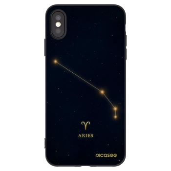 Picasee silikonový černý obal pro Apple iPhone XS Max - ARIES