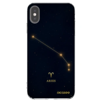Picasee silikonový průhledný obal pro Apple iPhone XS Max - ARIES