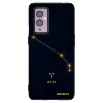 Picasee silikonový černý obal pro OnePlus 9 - ARIES