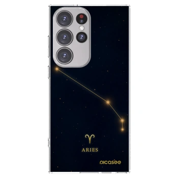 Picasee silikonový průhledný obal pro Samsung Galaxy S23 Ultra 5G - ARIES