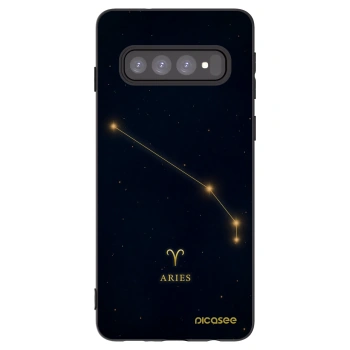 Picasee silikonový černý obal pro Samsung Galaxy S10 G973 - ARIES