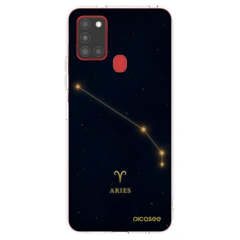 Picasee silikonový průhledný obal pro Samsung Galaxy A21s - ARIES