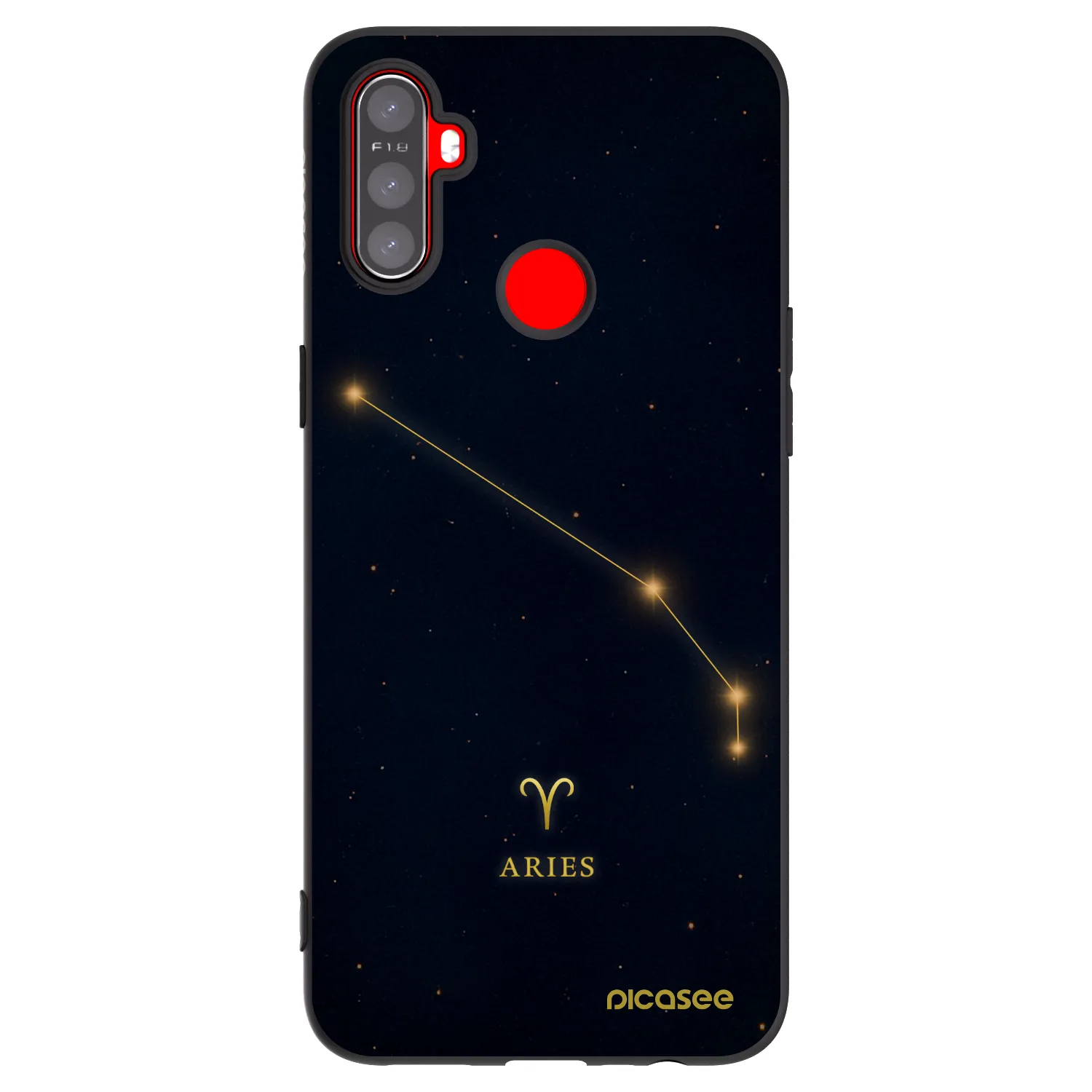 Picasee silikonový černý obal pro Realme C3 - ARIES