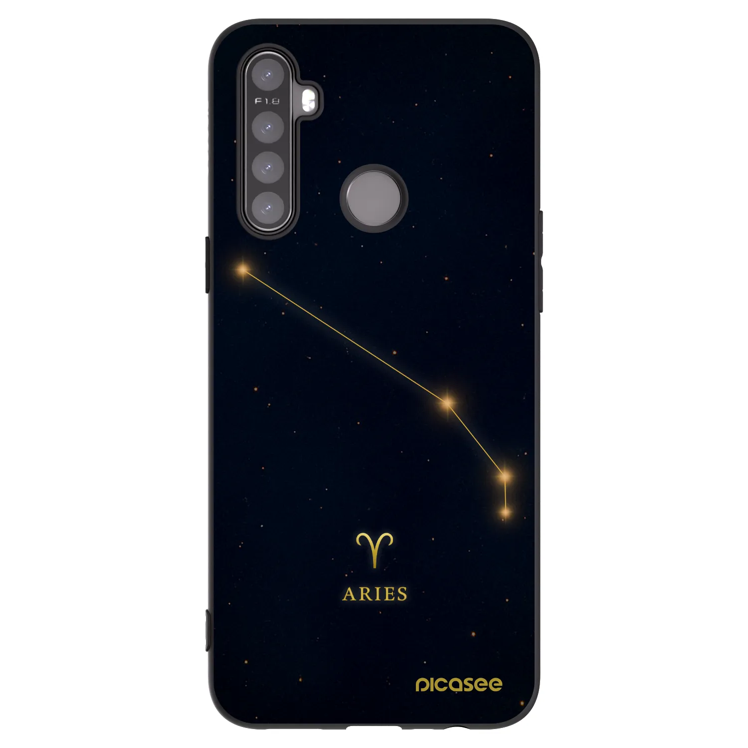 Picasee silikonový černý obal pro Realme 5 - ARIES