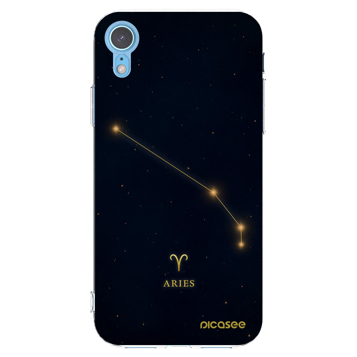 Picasee silikonový průhledný obal pro Apple iPhone XR - ARIES