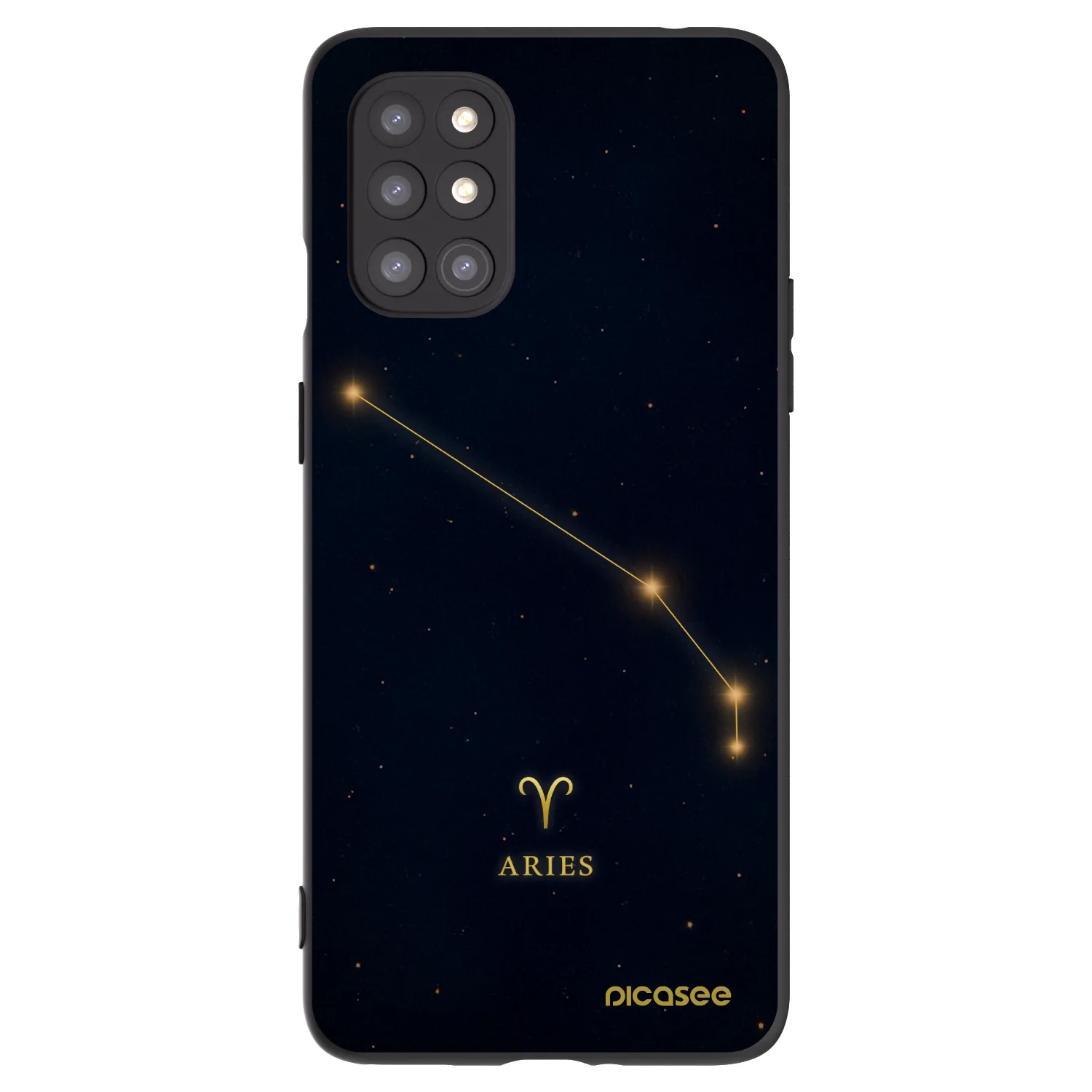 Picasee silikonový černý obal pro OnePlus 8T - ARIES
