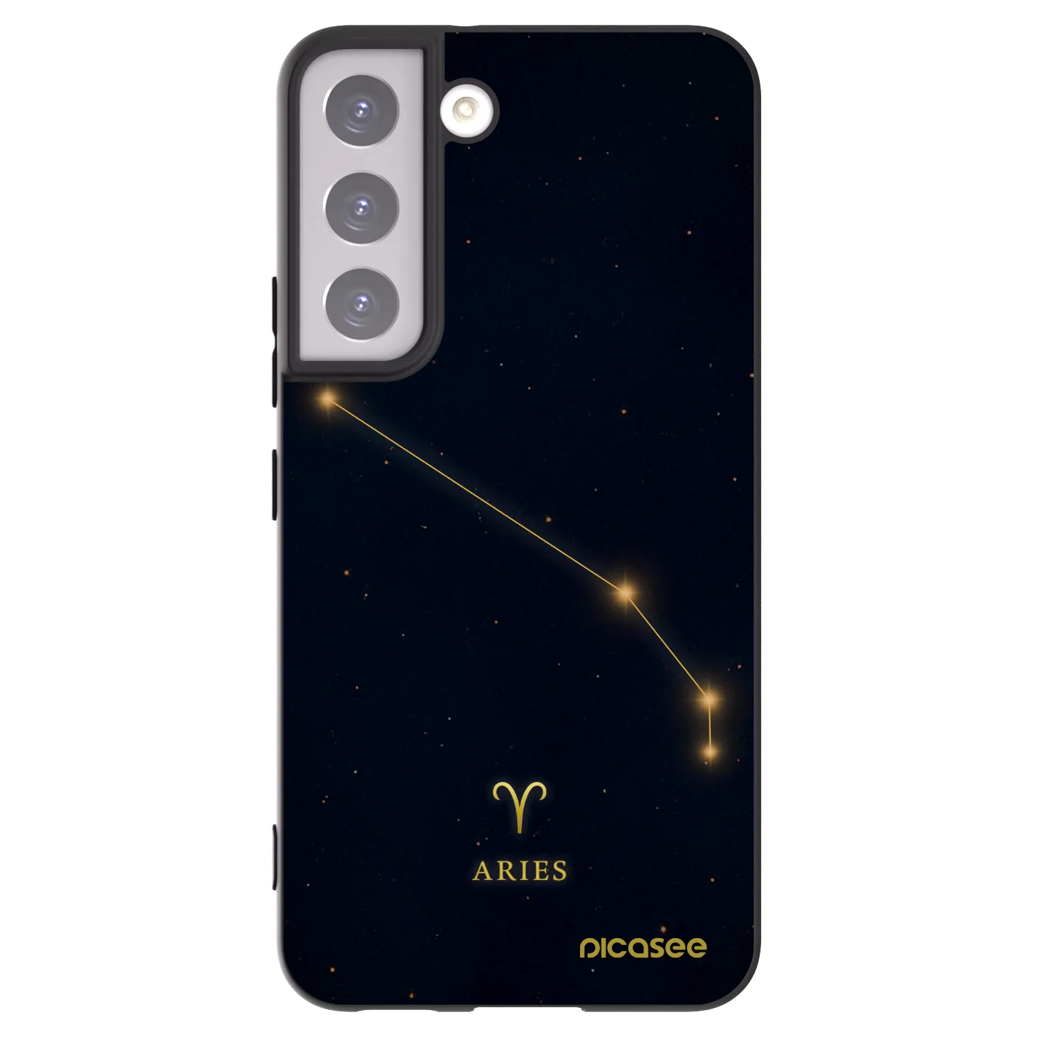Picasee silikonový černý obal pro Samsung Galaxy S22 5G - ARIES