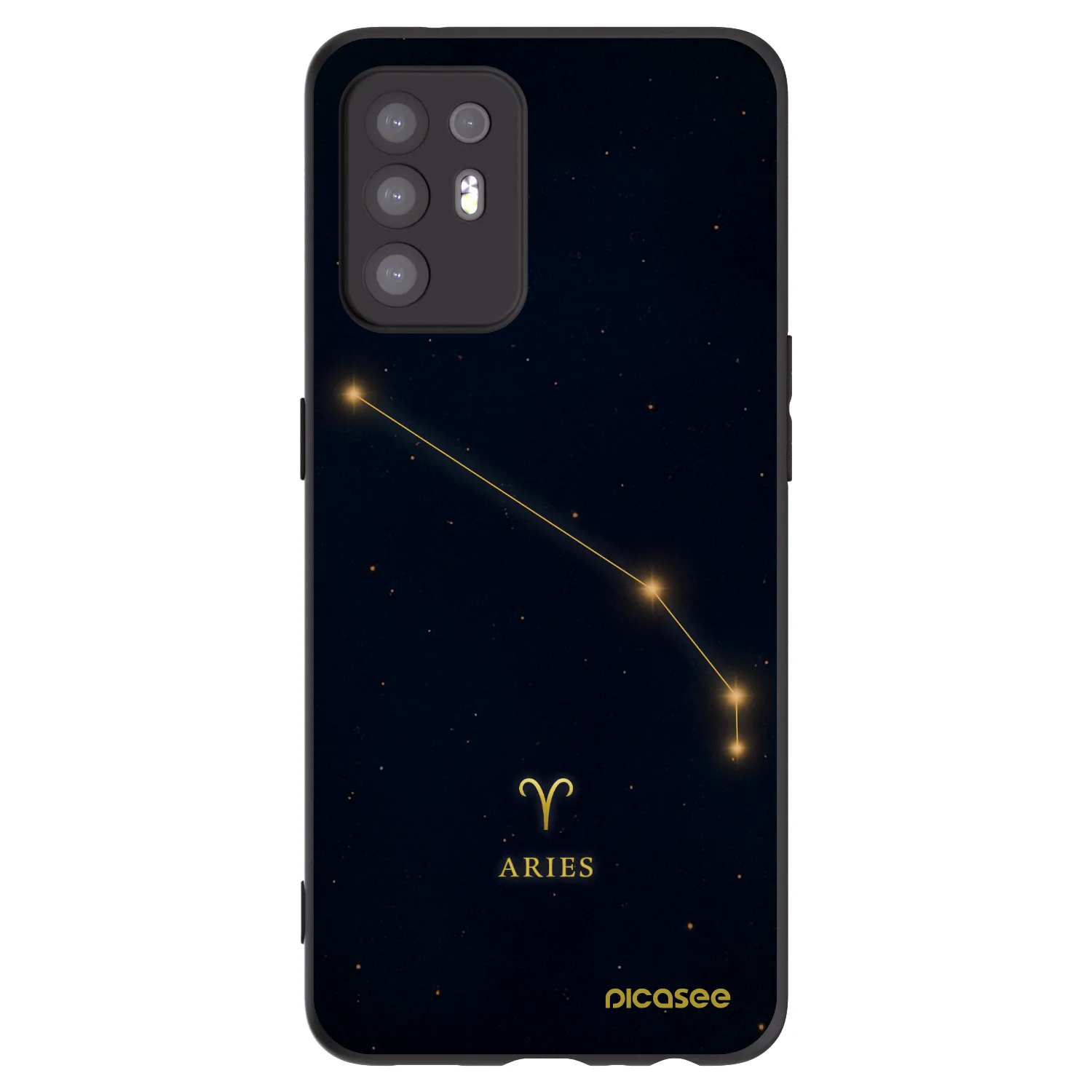 Picasee silikonový černý obal pro OPPO A94 5G - ARIES