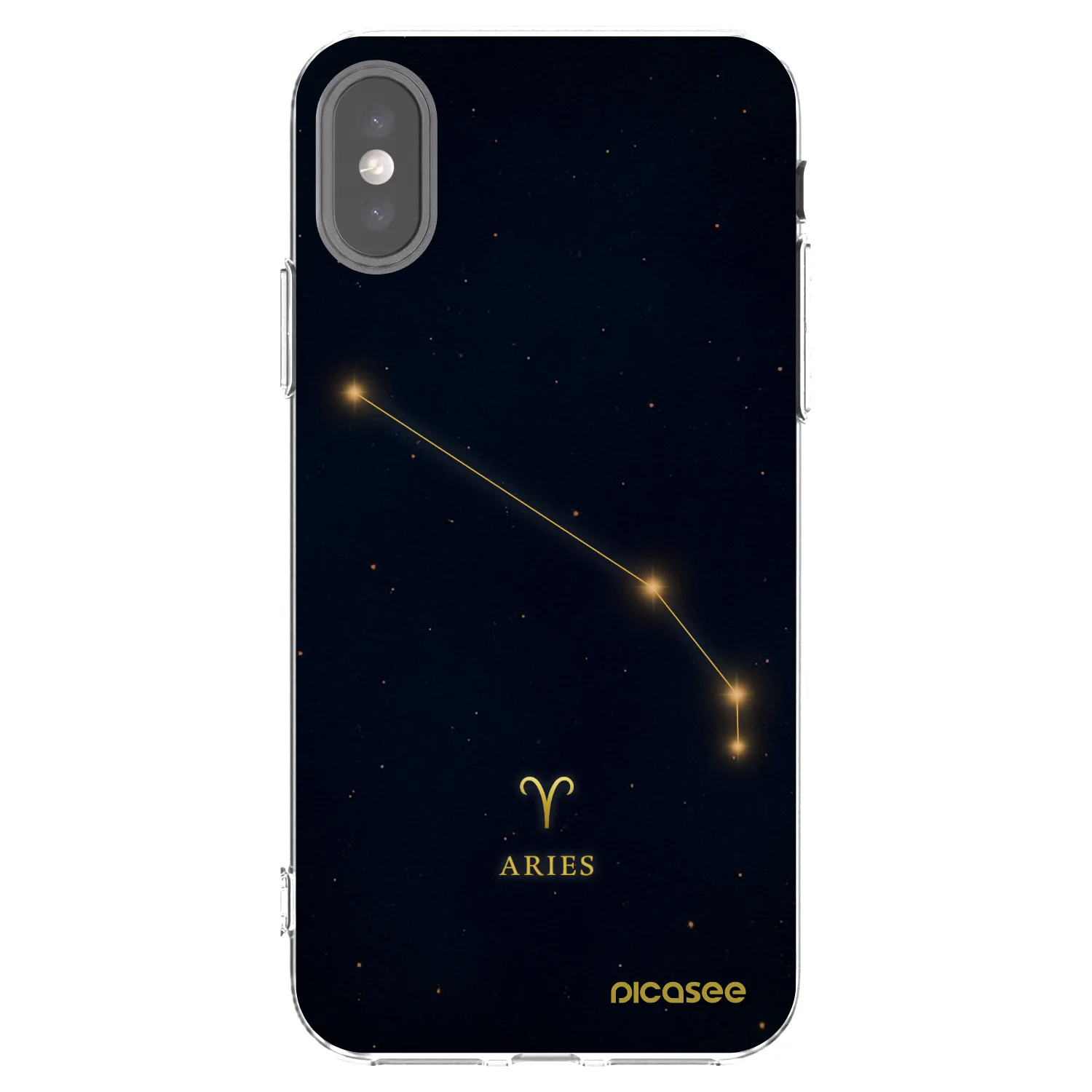Picasee silikonový průhledný obal pro Apple iPhone X/XS - ARIES