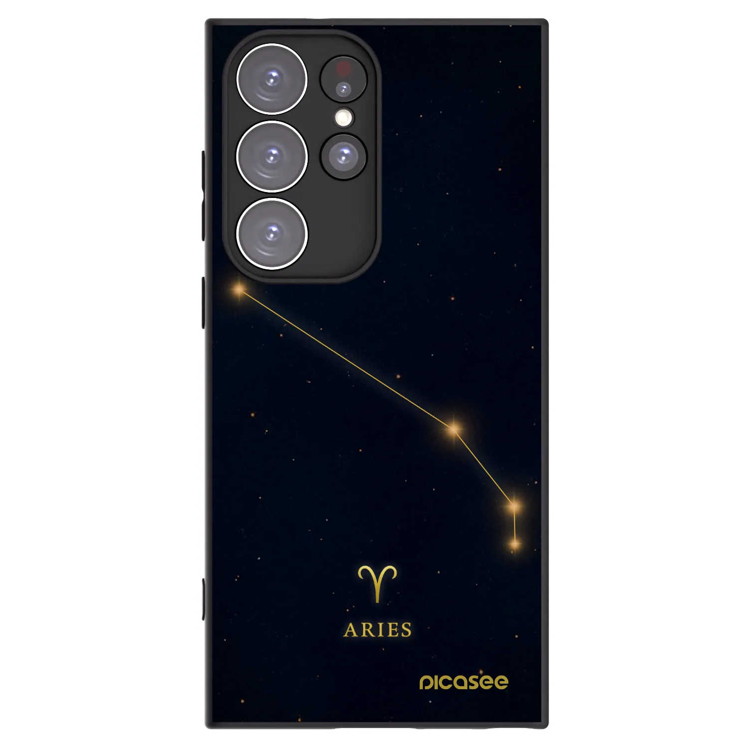Picasee silikonový černý obal pro Samsung Galaxy S23 Ultra 5G - ARIES
