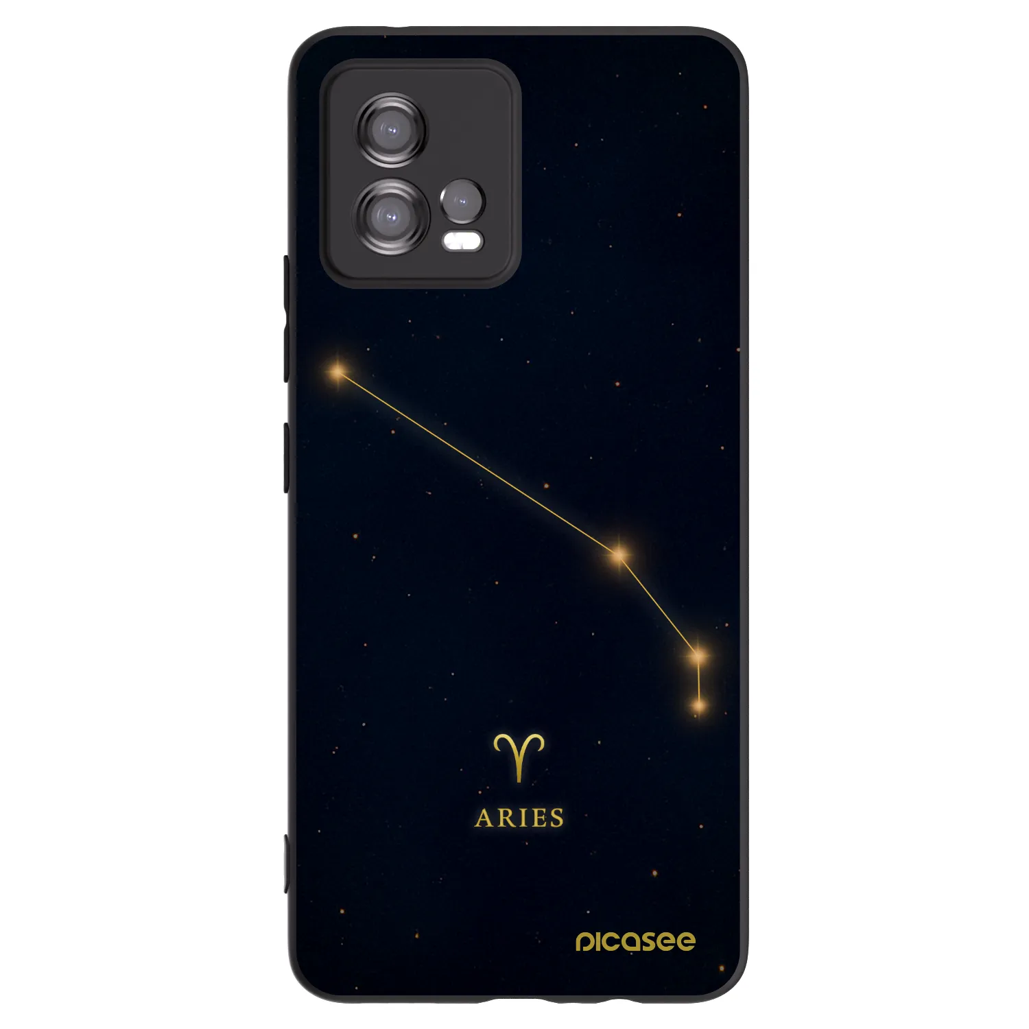 Picasee silikonový černý obal pro Motorola Moto G72 - ARIES