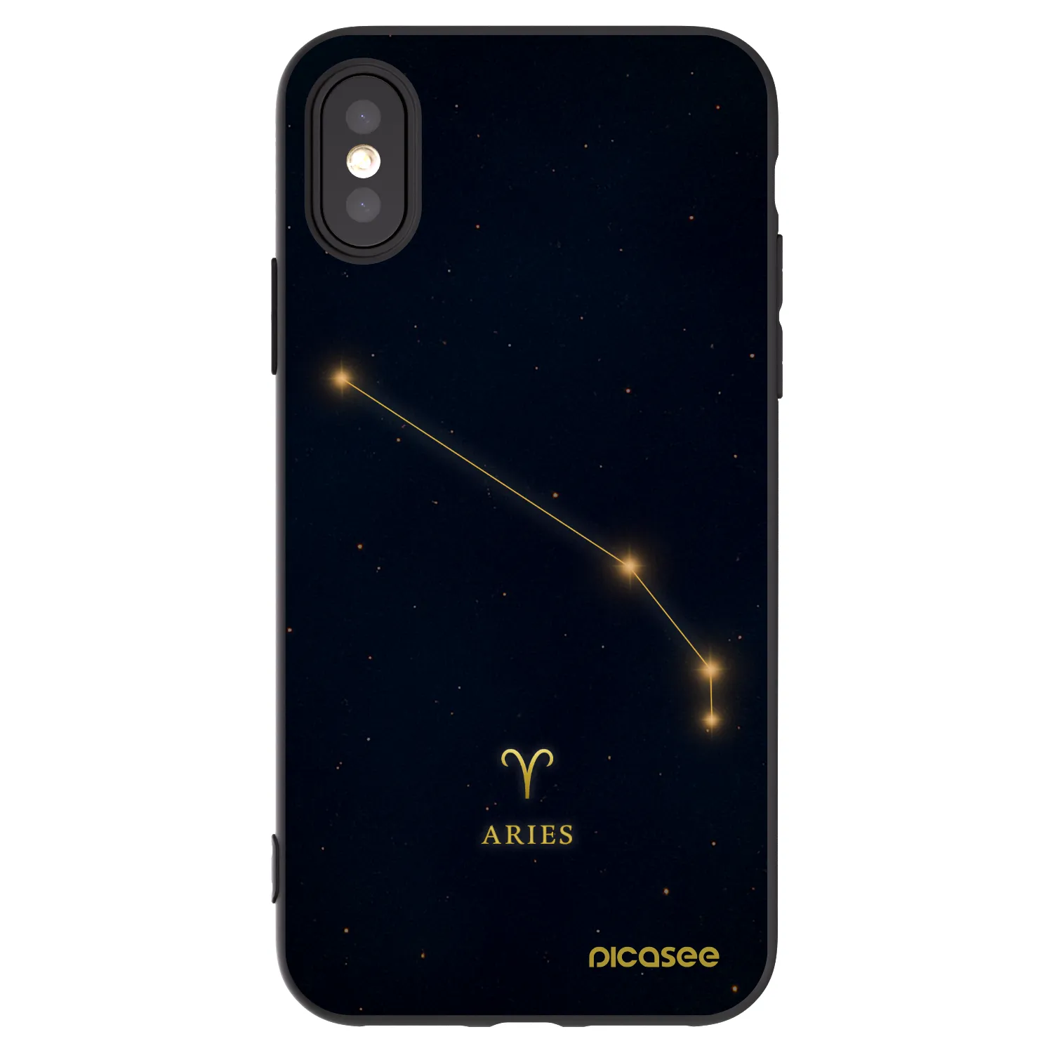 Picasee silikonový černý obal pro Apple iPhone X/XS - ARIES