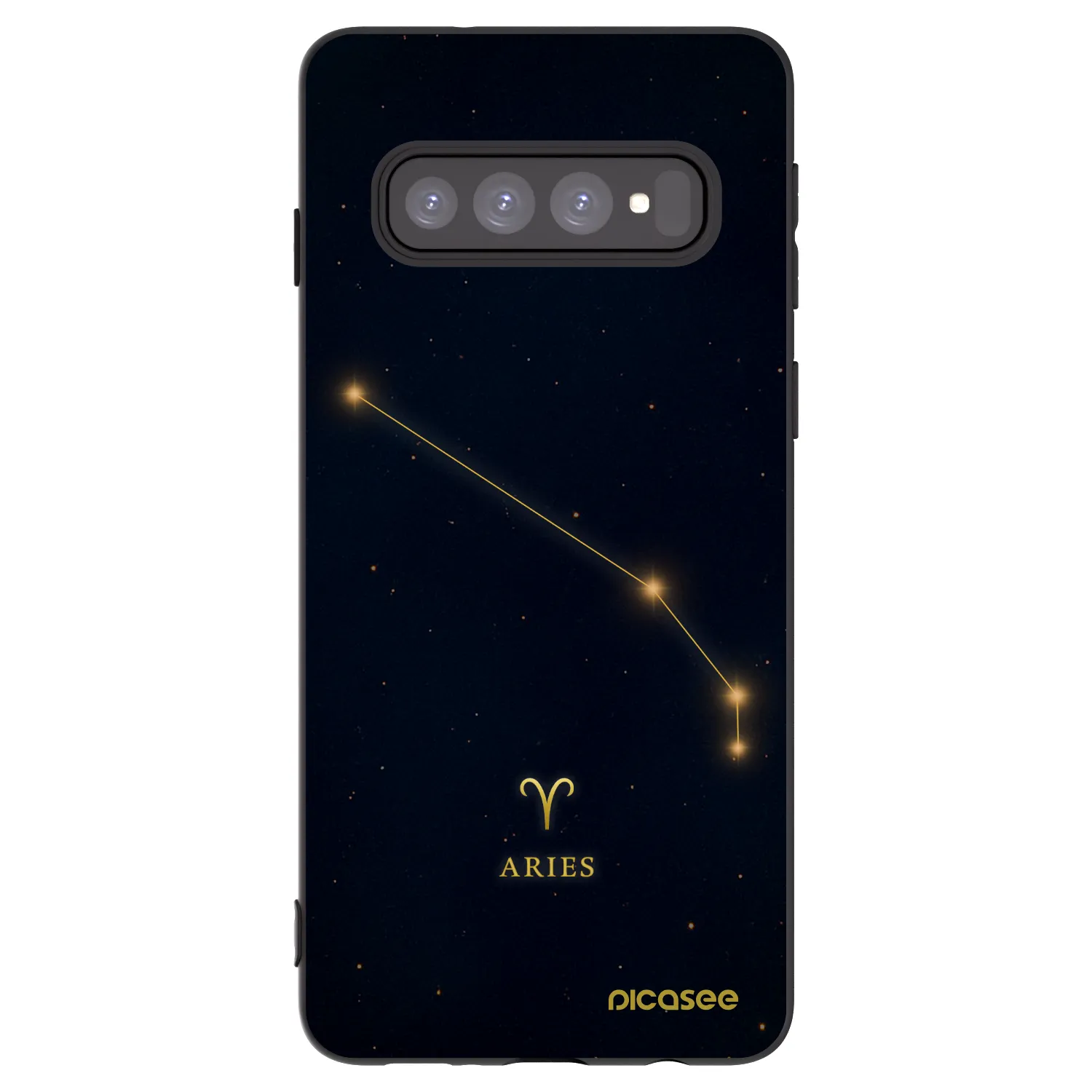 Picasee silikonový černý obal pro Samsung Galaxy S10 G973 - ARIES