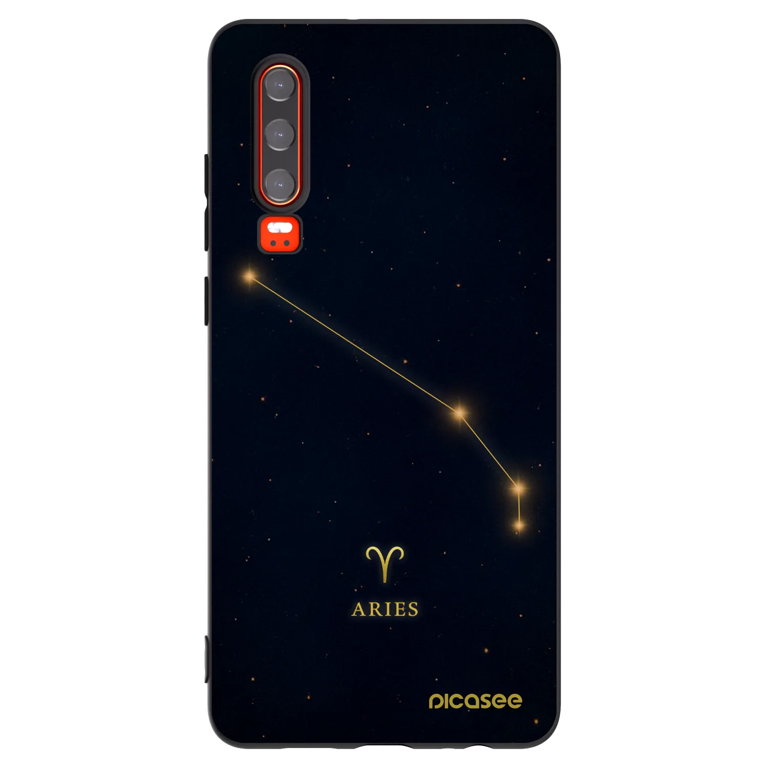 Picasee silikonový černý obal pro Huawei P30 - ARIES