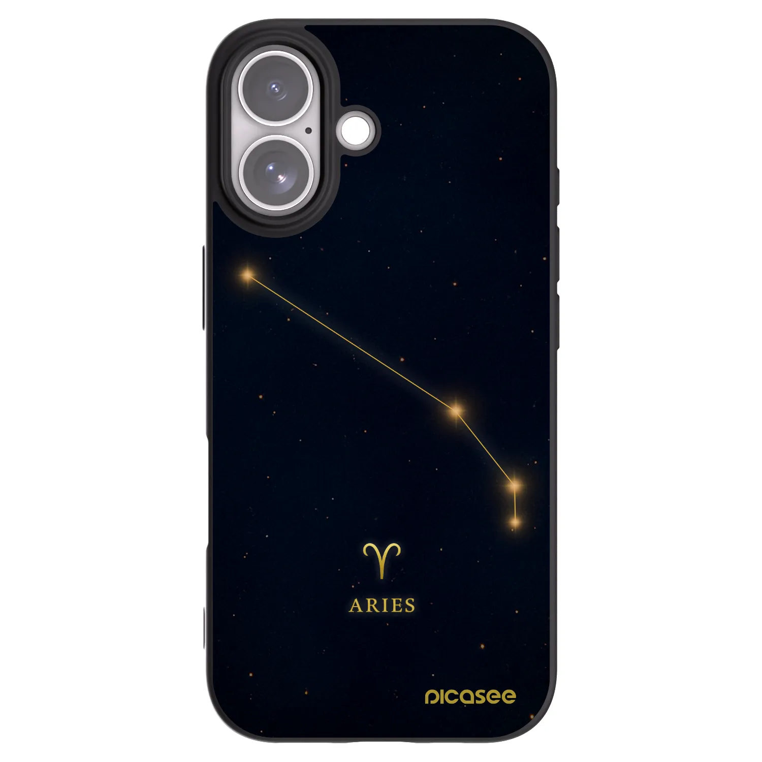 Picasee silikonový černý obal pro Apple iPhone 17 - ARIES