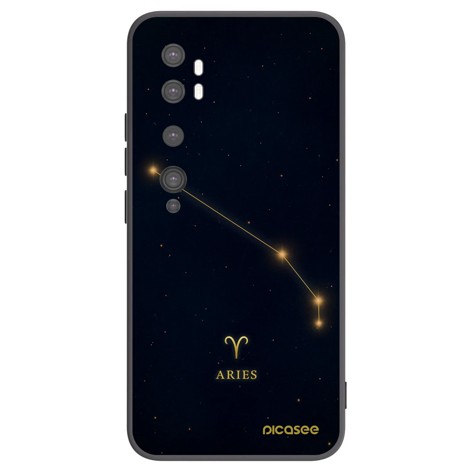 Picasee silikonový černý obal pro Xiaomi Mi Note 10 (Pro) - ARIES