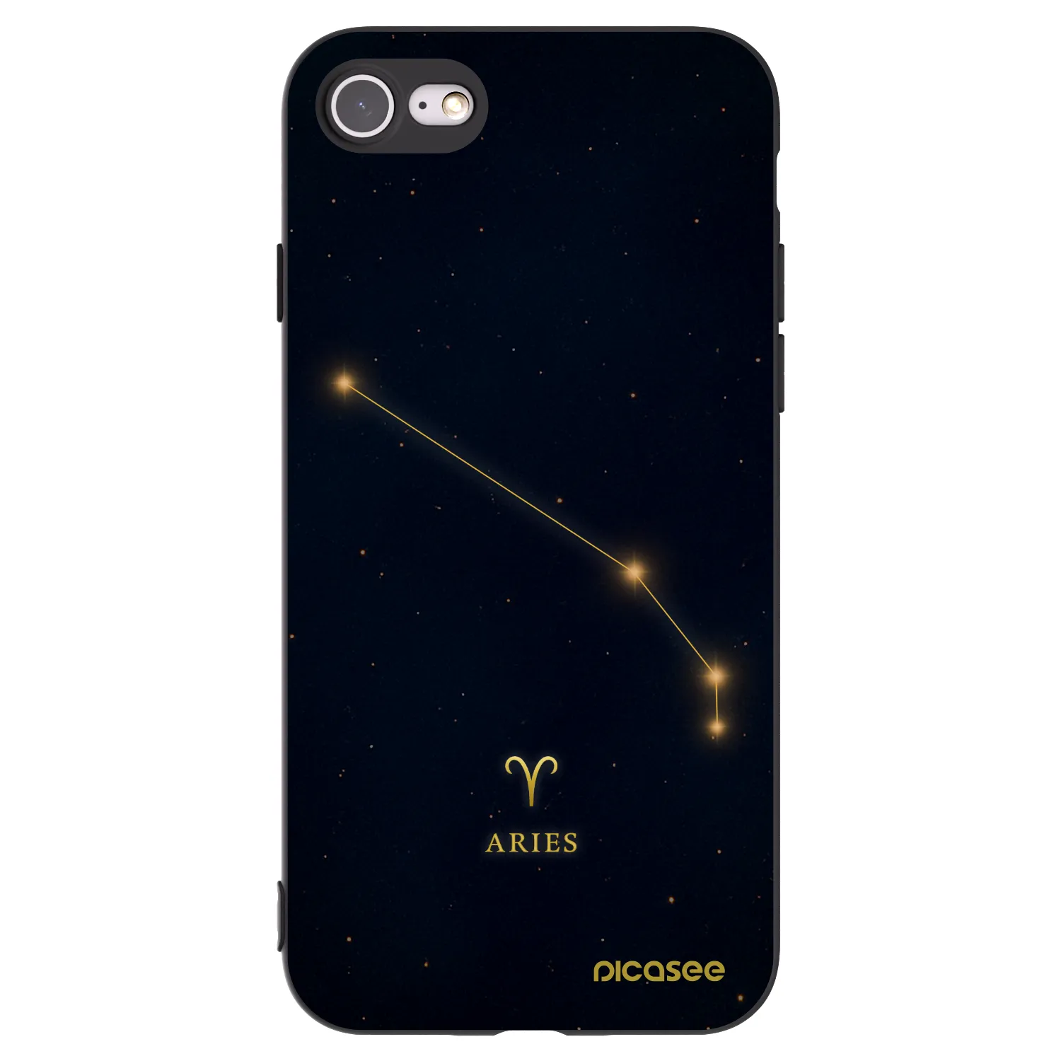 Picasee silikonový černý obal pro Apple iPhone SE 2020 - ARIES