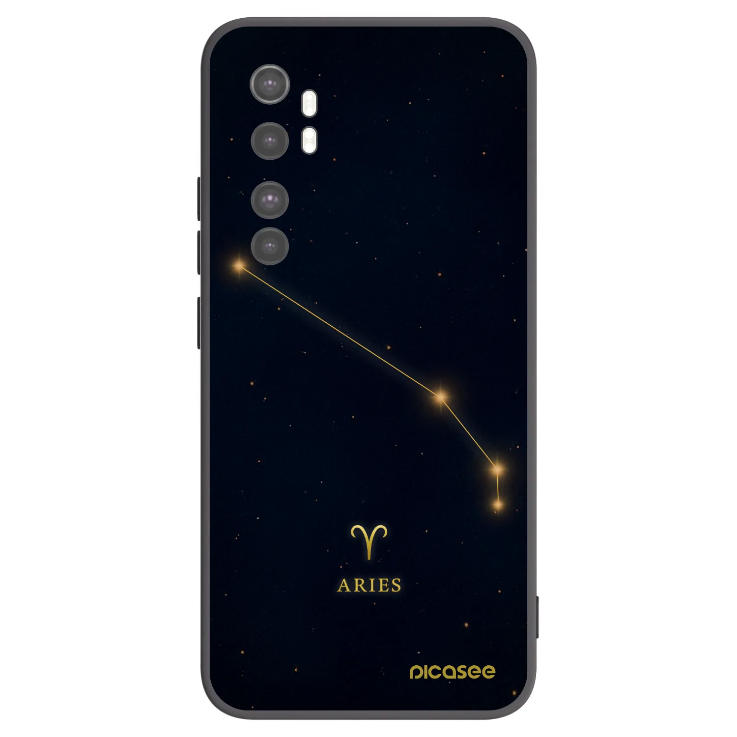 Picasee silikonový černý obal pro Xiaomi Mi Note 10 Lite - ARIES