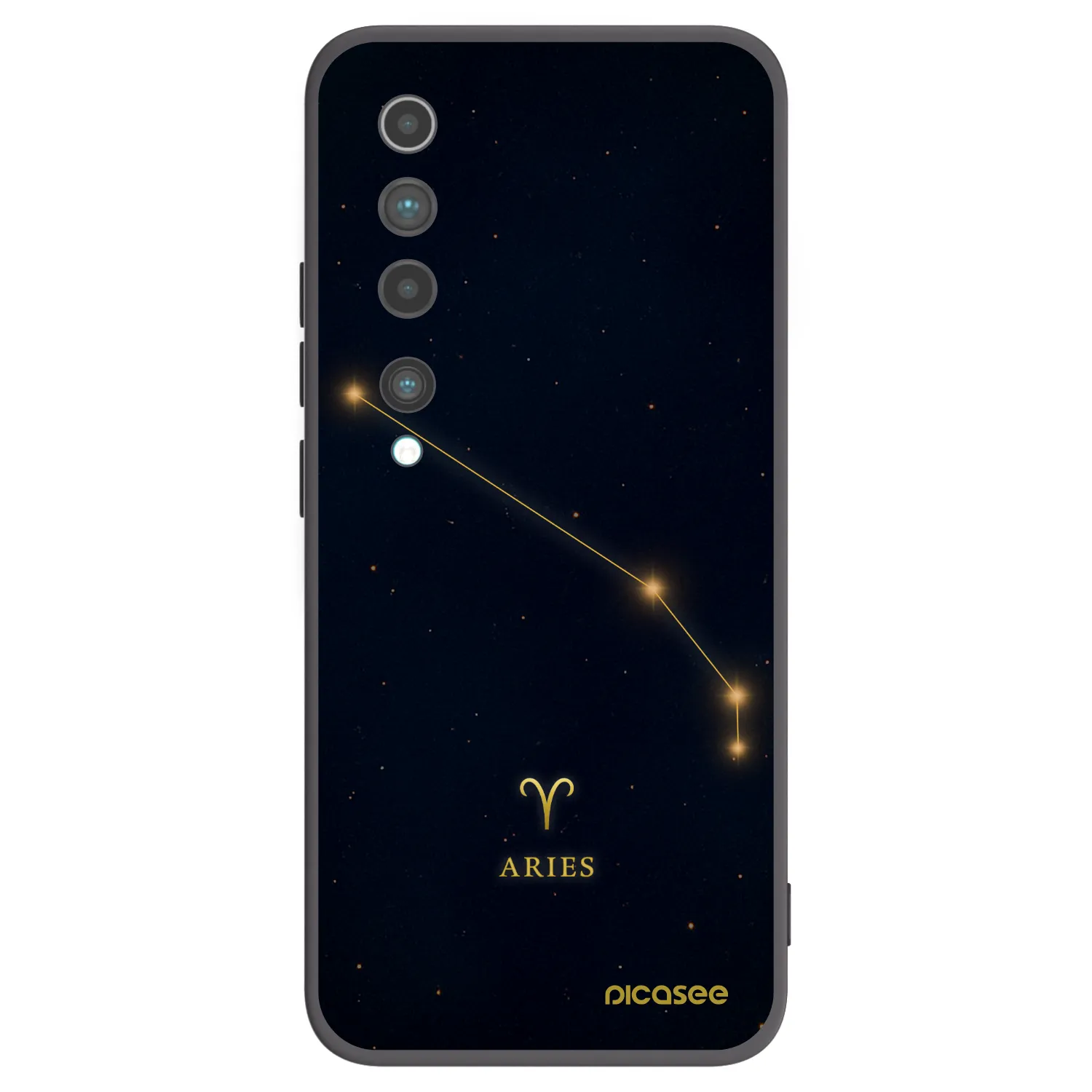Picasee silikonový černý obal pro Xiaomi Mi 10 - ARIES