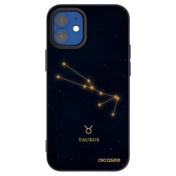 Picasee silikonový černý obal pro Apple iPhone 12 mini - TAURUS