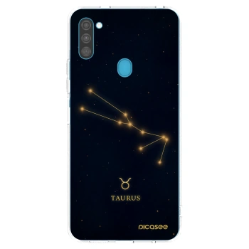 Picasee silikonový průhledný obal pro Samsung Galaxy M11 - TAURUS
