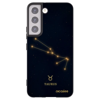 Picasee silikonový černý obal pro Samsung Galaxy S22 5G - TAURUS