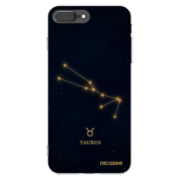 Picasee silikonový průhledný obal pro Apple iPhone 8 Plus - TAURUS