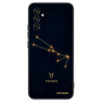 Picasee silikonový černý obal pro Samsung Galaxy M13 M135F - TAURUS