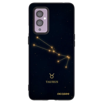 Picasee silikonový černý obal pro OnePlus 9 - TAURUS