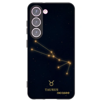 Picasee silikonový černý obal pro Samsung Galaxy S23 5G - TAURUS