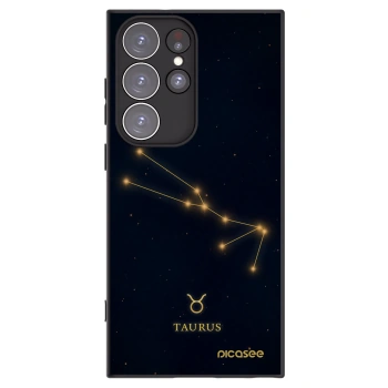 Picasee silikonový černý obal pro Samsung Galaxy S23 Ultra 5G - TAURUS