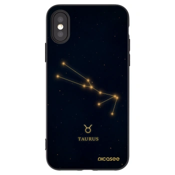 Picasee silikonový černý obal pro Apple iPhone X/XS - TAURUS