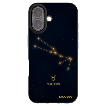 Picasee silikonový černý obal pro Apple iPhone 16 - TAURUS