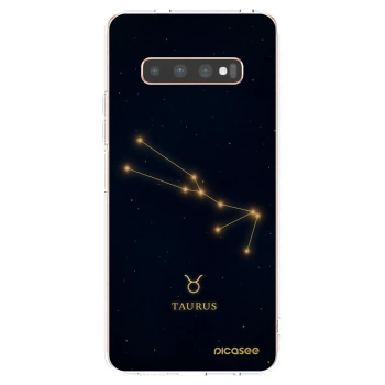 Picasee silikonový průhledný obal pro Samsung Galaxy S10 Plus G975 - TAURUS