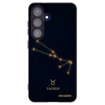 Picasee silikonový černý obal pro Samsung Galaxy S25 5G - TAURUS
