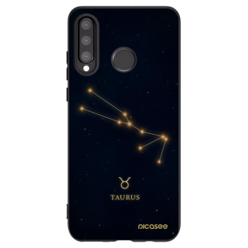 Picasee silikonový černý obal pro Huawei P30 Lite - TAURUS