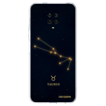 Picasee silikonový průhledný obal pro Xiaomi Redmi Note 9S - TAURUS