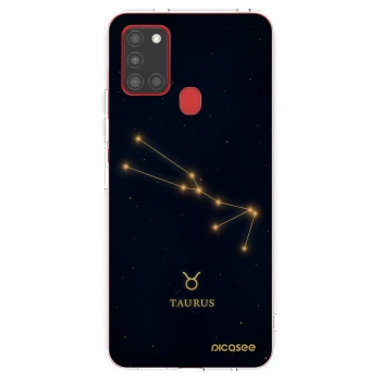 Picasee silikonový průhledný obal pro Samsung Galaxy A21s - TAURUS