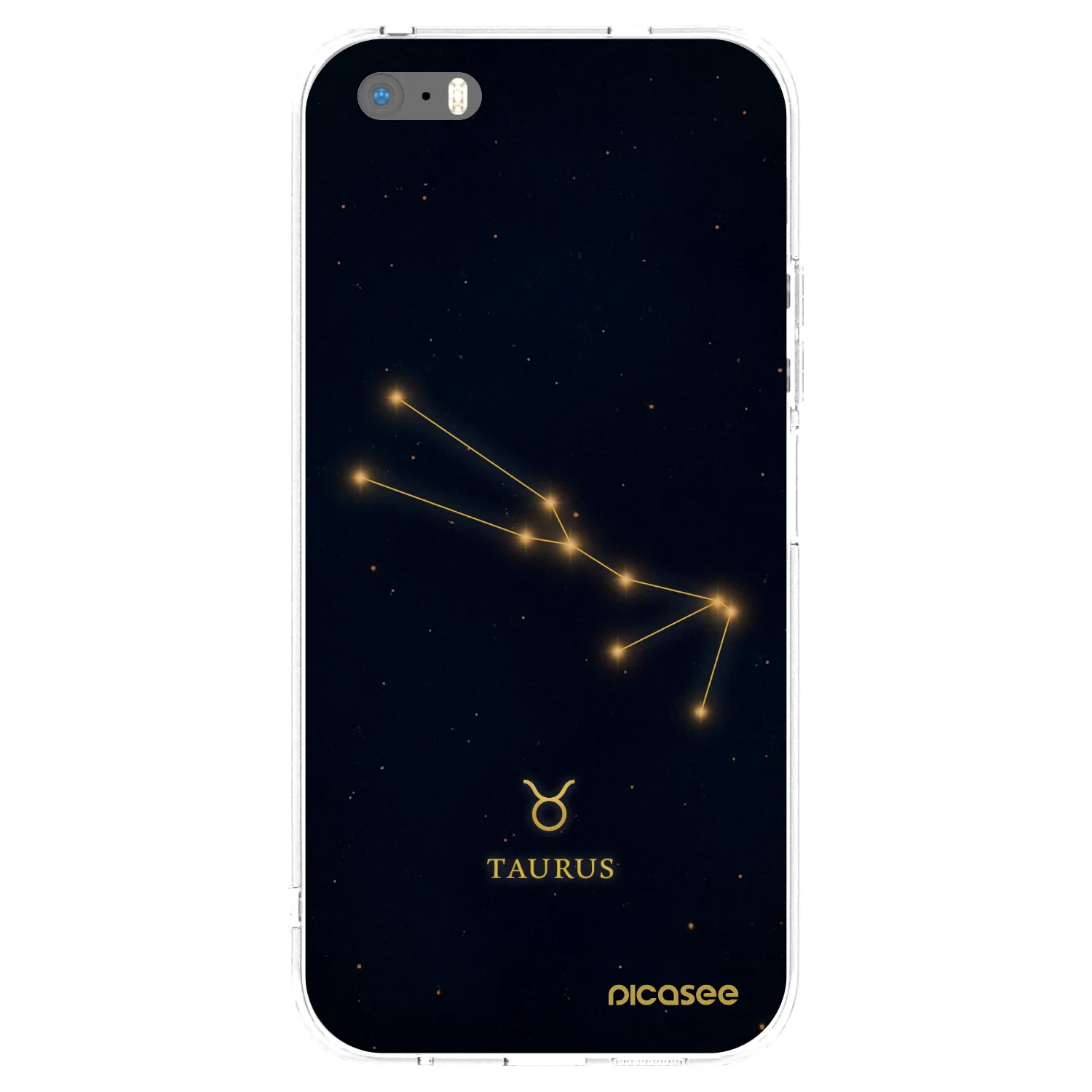 Picasee silikonový průhledný obal pro Apple iPhone 5/5S/SE - TAURUS