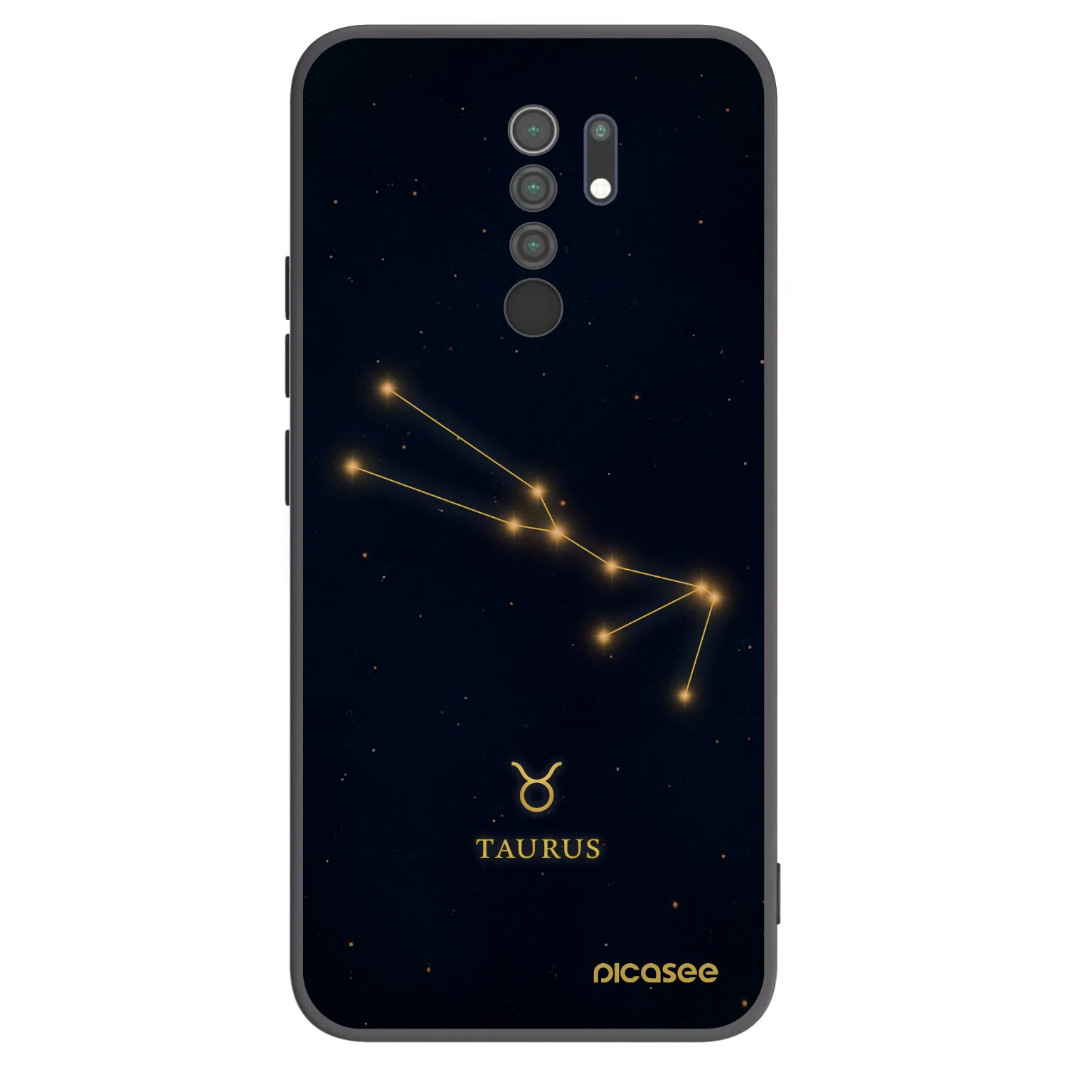 Picasee silikonový černý obal pro Xiaomi Redmi 9 - TAURUS